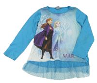 Tyrkysová tunika s Frozen a tylem Disney