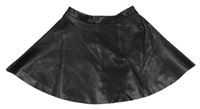 Černá koženková kolová sukně H&M