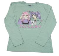 Zelené tričko s dievčatkom Page one young