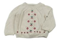 Smotanový sveter s třešněmi C&A