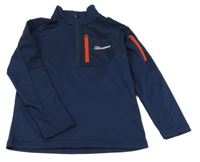 Tmavomodrá sportovní funkční mikina s logem Berghaus