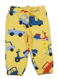 Nové - Žluté tepláky s auty Primark