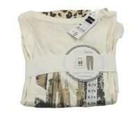 Nové - smotanové pyžama s městem dunnes