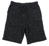Černé melírované teplákové kraťasy Primark