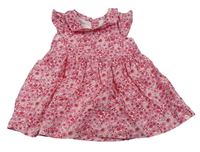 Bielo-ružové kvetované šaty Matalan
