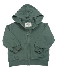 Khaki prepínaci mikina s kapucňou M&S