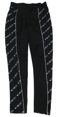 Černé sportovní legíny s nápisy Ergeenomixx