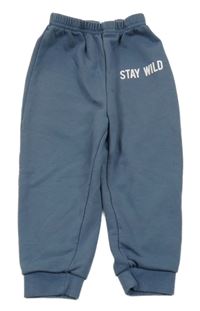 Šedomodré tepláky s nápisem Shein