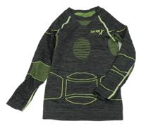 Tmavošedo-zelené funkčné tričko C&A