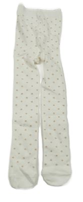 Bílo-zlaté puntíkaté punčocháče John Lewis