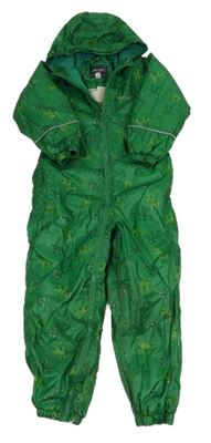 Zelená šusťáková zateplená funkční kombinéza s diny a kapucí Regatta