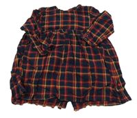 Tmavomodro-jahodové kockované šaty Mamas&Papas