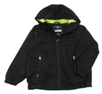 Černá šusťáková army jarní bunda s kapucí Urban