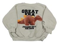 Béžová mikina s dinem a nápisy Zara