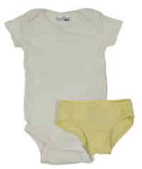 2set - Bílé body + žluté kalhoty 