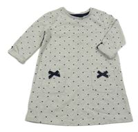 Svetlošedá -tmavomodré teplákové šaty so srdiečkami George