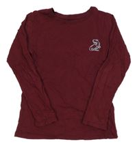 Vínové tričko s dinem H&M