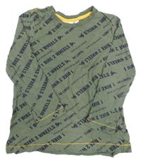 Khaki triko s nápisy Kids