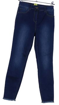 Dámske tmavomodré skinny rifle New Look