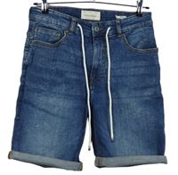 Pánské tmavomodré riflové kraťasy Pull&Bear vel. 31