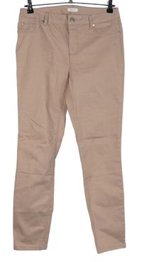 Dámské růžové skinny elastické rifle Lascana 