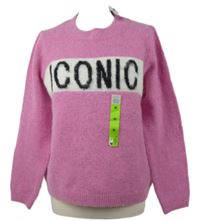 Nové - Dámský růžový svetr s nápisem Primark 