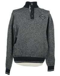 Pánský tmavomodrý vzorovaný svetr  C&A