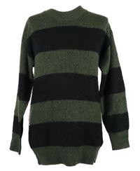 Dámsky kaki-čierny pruhovaný sveter Primark