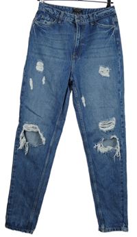 Dámské modré mom rifle s dírami Lipsy vel. 12L