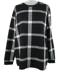 Dámská černo-bílá kostkovaná mikina F&F