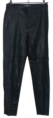 Dámske čierne koženkové skinny nohavice Primark