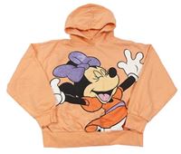 Marhuľová crop mikina s kapucňou a potiskem- Minnie Disney