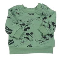 Khaki mikina s Mickey Mousem zn. Disney