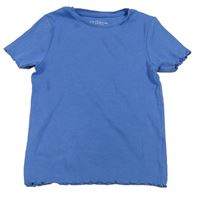 Modré rebrované crop tričko Primark