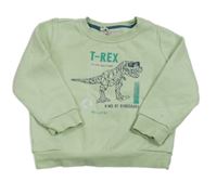 Svetlozelená mikina s dinem zn. Impidimpi