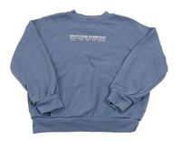 Tmavomodrá oversize mikina s nápisom M&S