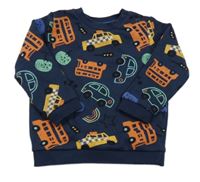 Tmavomodrá mikina s auty F&F