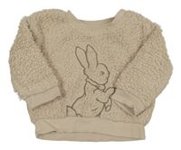 Béžová huňatá mikina s králikom M&S