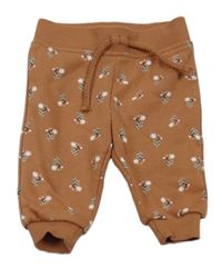 Hnedé kvetinové tepláky Primark