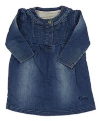 Modré teplákové rifľové šaty