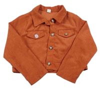 Oranžová menšestrová crop bunda Shein