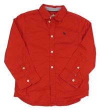 Červená košeľa s výšivkou H&M