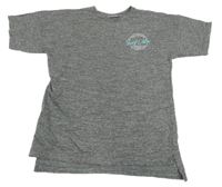 Čierno-biele melírované tričko s nápisom Primark