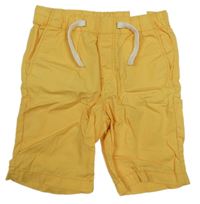 Žlté plátenné kraťasy H&M