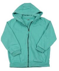 Mintová propínací mikina s kapucí Tu