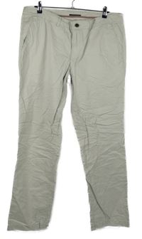 Pánské béžové plátěné chino kalhoty Montego 