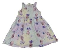 Lila-svetlomodré bavlnené šaty s Elsou H&M