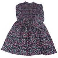 Černo-růžové květované šaty Dunnes stores