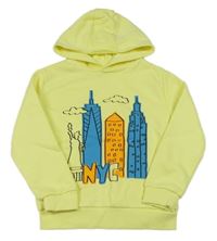 Citronová mikina městem a kapucí Primark