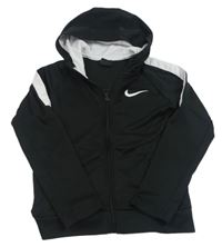 Čierno-biela športová prepínaci mikina s kapucňou Nike